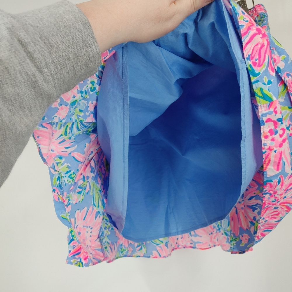 Lilly Pulitzer Pink Blue Green Floral Two-Piece Mini Dress Set - Picture 11 of 11